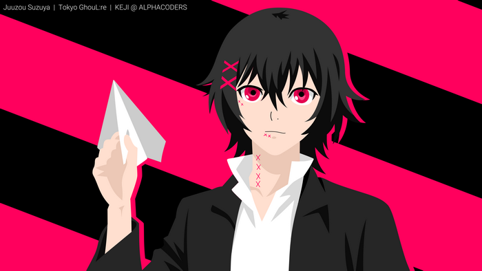 Juuzou Suzuya from Tokyo Ghoul holding a paper airplane