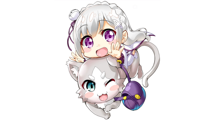 Emilia and Puck from Re:ZERO