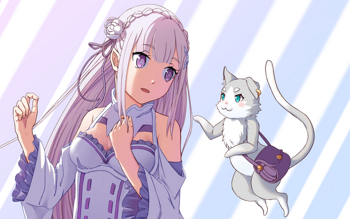 Emilia and Puck from Re:ZERO