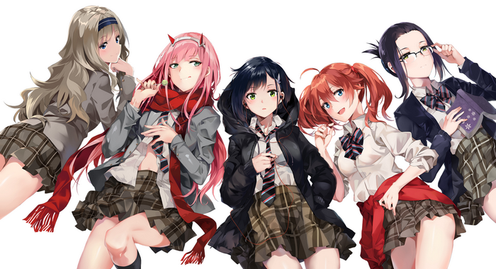 Group of girls from Darling in the FranXX