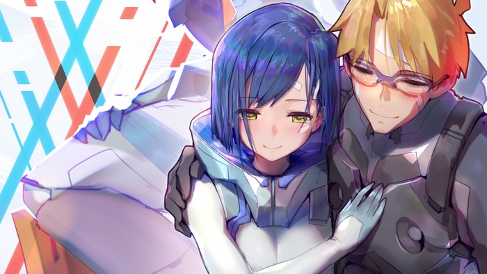 Ichigo and Hiro from Darling in the FranXX