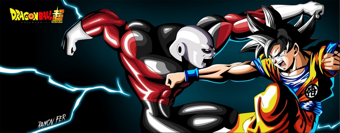 Goku and Jiren fighting from Dragon Ball Super