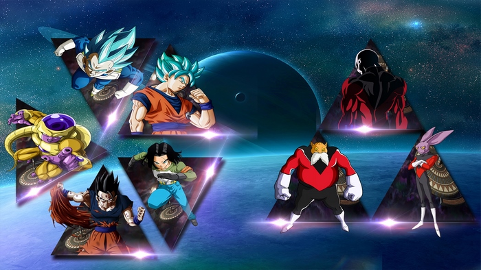 Dragon Ball Super characters in space