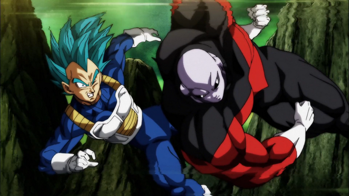 Vegeta and Jiren fighting from Dragon Ball Super