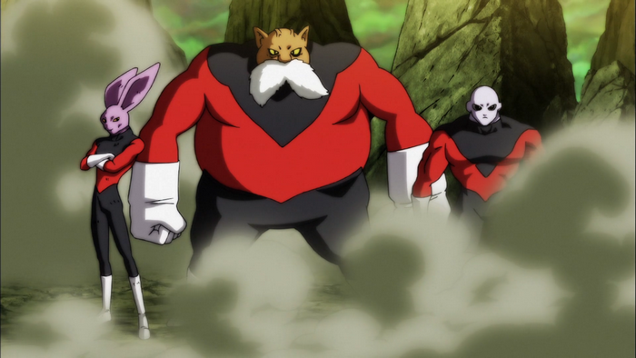 Three fighters from Dragon Ball Super