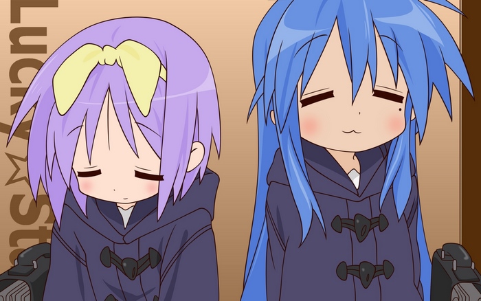 Konata Izumi and Kagami Hiiragi from Lucky Star