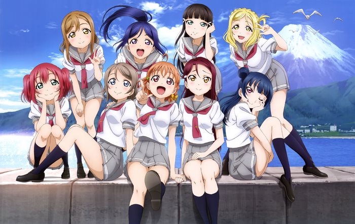 Love Live! Sunshine!! School Idols by Mount Fuji