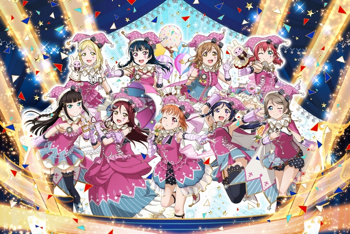 Love Live! Sunshine!! Aqours members in clown costumes
