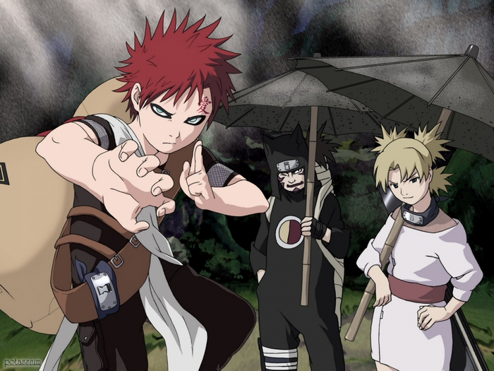 Gaara, Kankuro, and Temari from Naruto