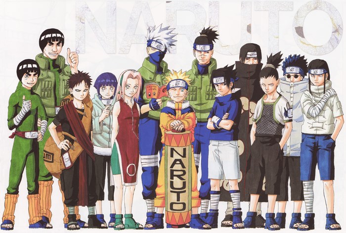 Naruto characters group portrait