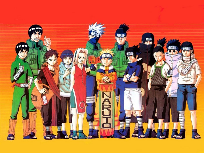 Naruto characters group portrait