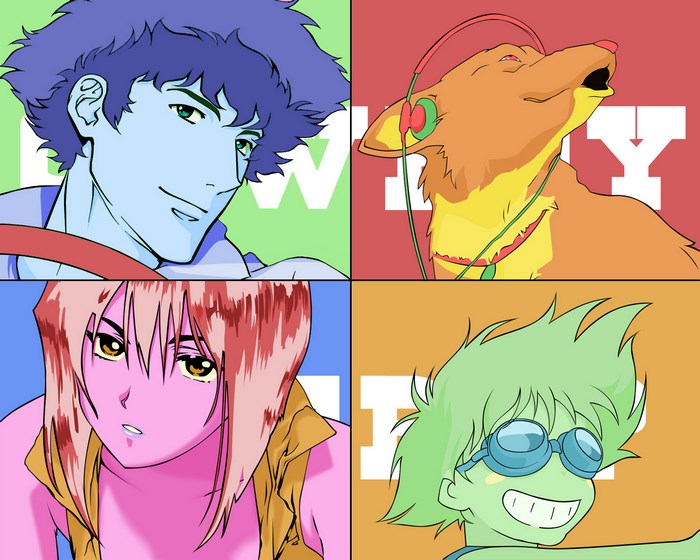 Cowboy Bebop characters collage