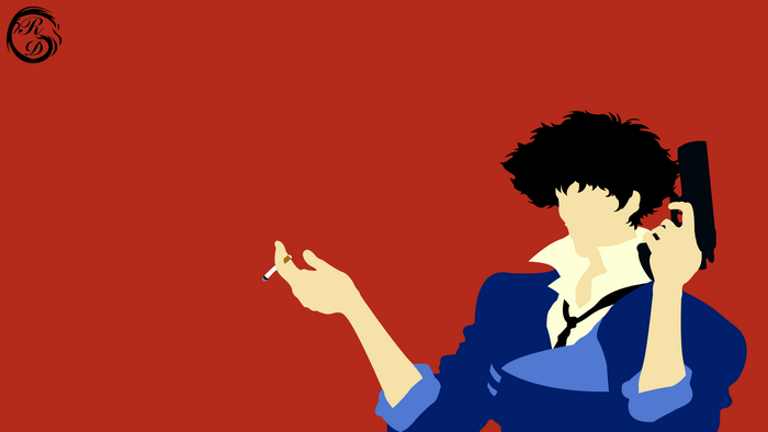 Spike Spiegel from Cowboy Bebop holding a gun