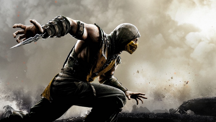 Scorpion from Mortal Kombat in action pose