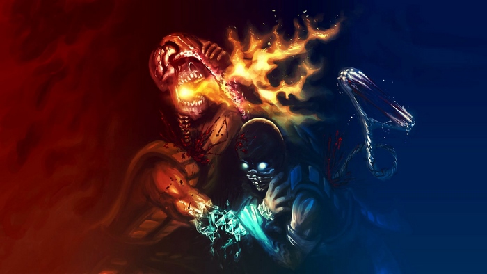 Scorpion and Sub-Zero from Mortal Kombat