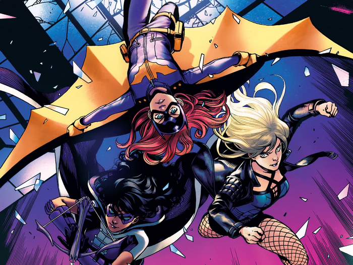 Batgirl, Black Canary, and Huntress from DC Comics