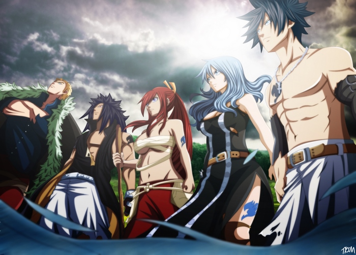 Fairy Tail characters in water