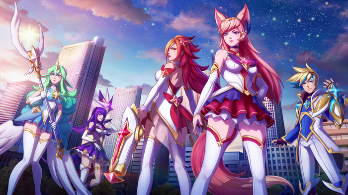 Star Guardian Miss Fortune and allies from League of Legends