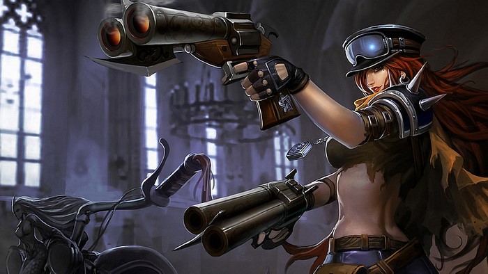 Miss Fortune from League of Legends with guns