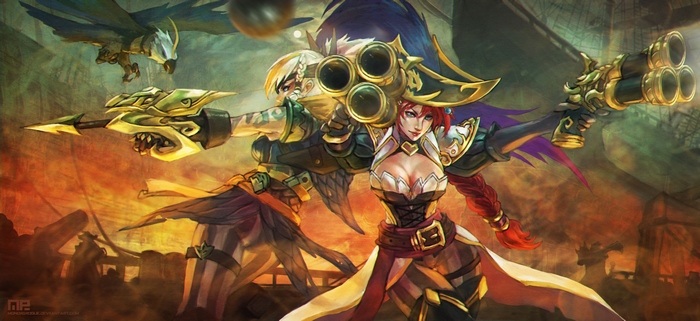 Miss Fortune and Gangplank from League of Legends