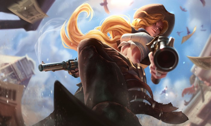 Miss Fortune from League of Legends with guns