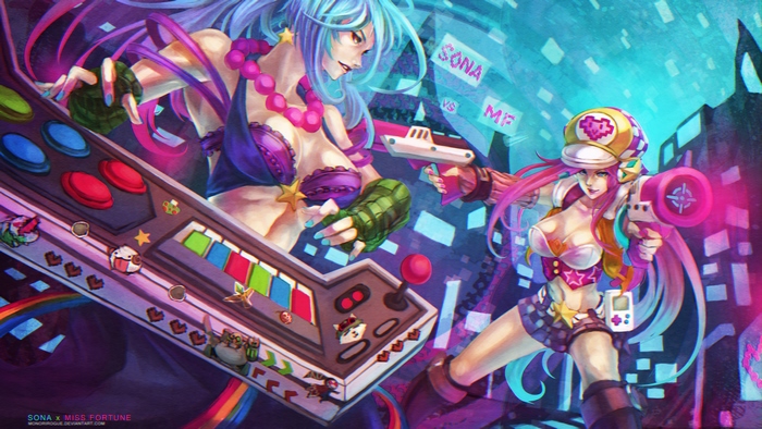 Sona and Miss Fortune from League of Legends