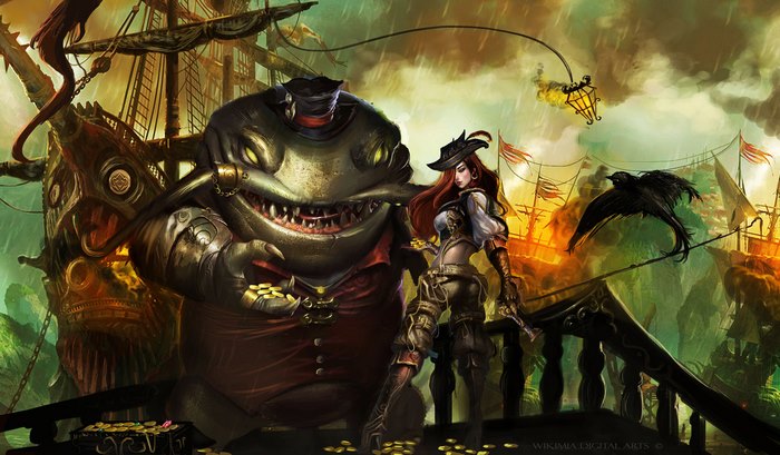 Gangplank and Miss Fortune from League of Legends