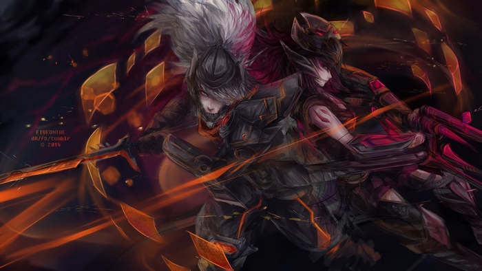 Yasuo and Akali from League of Legends