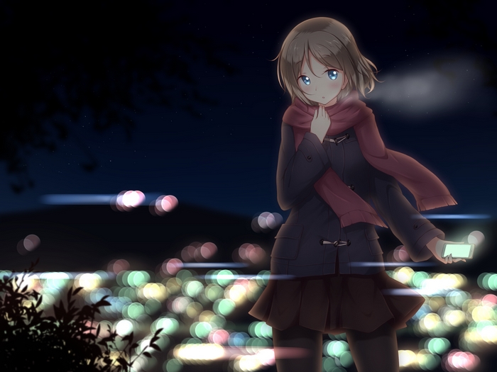 You Watanabe from Love Live! Sunshine!! at night