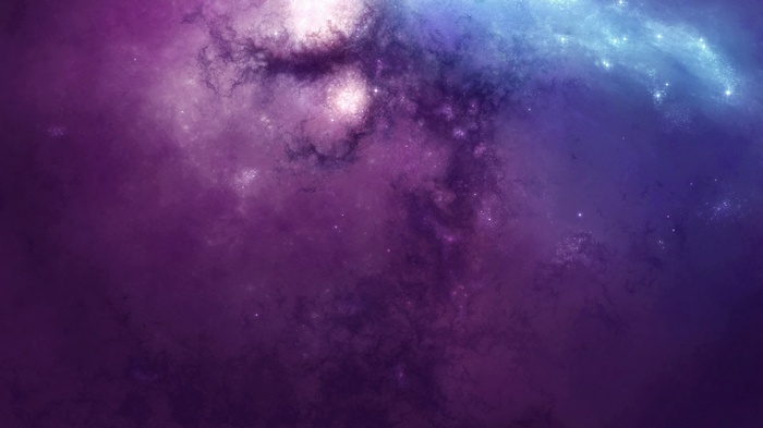 Purple and blue nebula with stars
