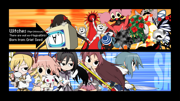 Witches and Magical Girls from Puella Magi Madoka Magica