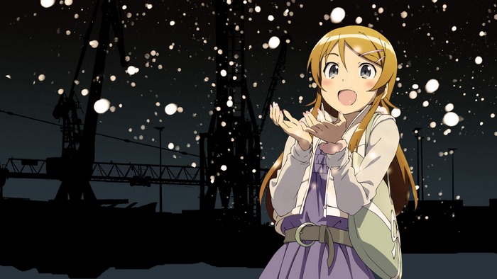 Kirino Kousaka in a Harbor at Night