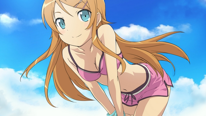 Kirino Kousaka in a pink bikini