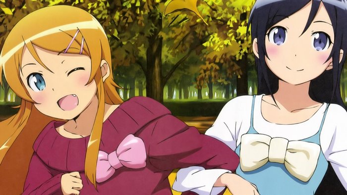 Kirino Kousaka and friend in park