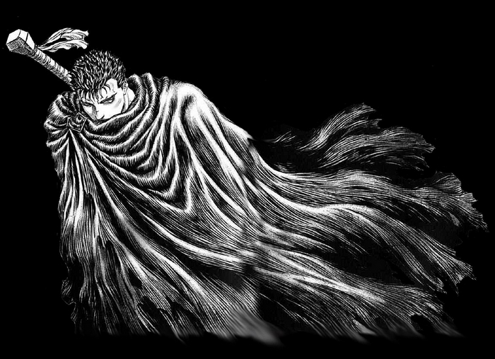 Guts from Berserk with a large sword