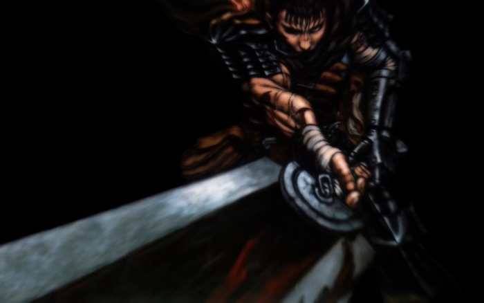 Guts from Berserk with a large sword