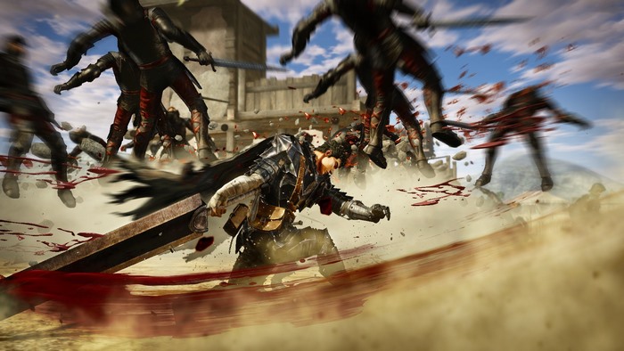 Guts from Berserk in battle