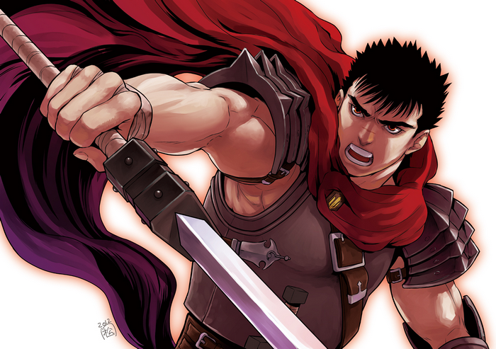 Guts from Berserk holding a sword