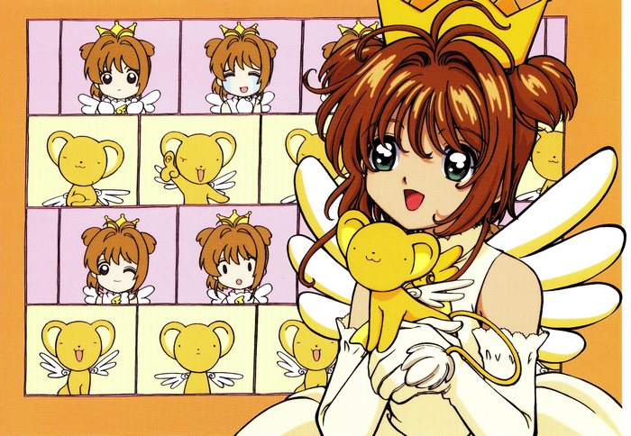 Sakura Kinomoto and Kero from Cardcaptor Sakura
