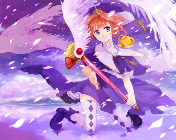 Sakura Kinomoto and Keroberos from Cardcaptor Sakura