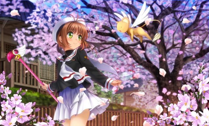 Sakura Kinomoto and Kero from Cardcaptor Sakura