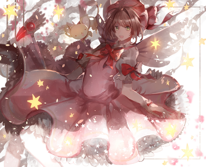 Sakura Kinomoto and Keroberos from Cardcaptor Sakura