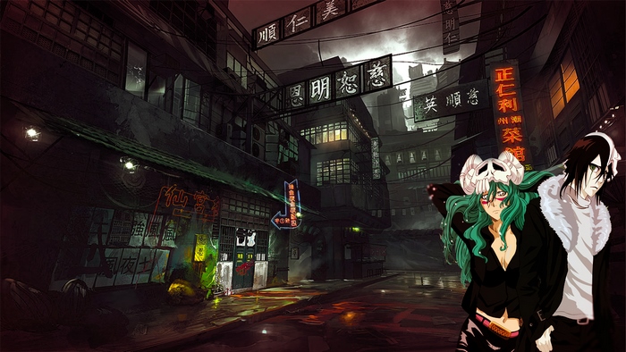 Neliel Tu Oderschwank from Bleach in a Japanese city
