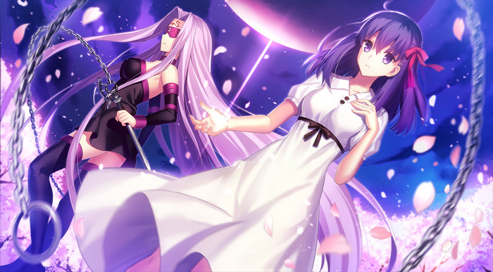 Sakura Matou and Rider from Fate/stay night