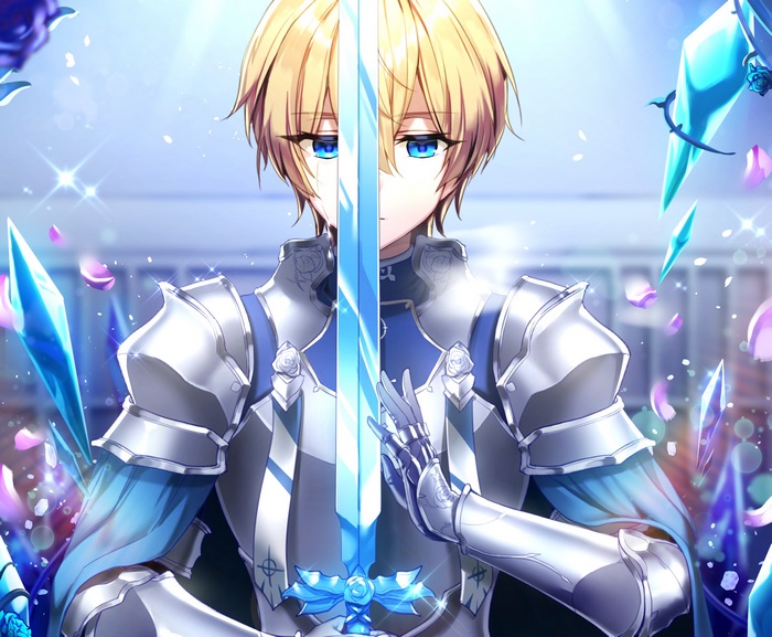 Eugeo from Sword Art Online holding a sword
