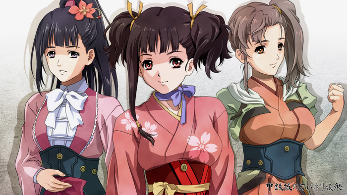 Mumei and two other girls from Kabaneri of the Iron Fortress
