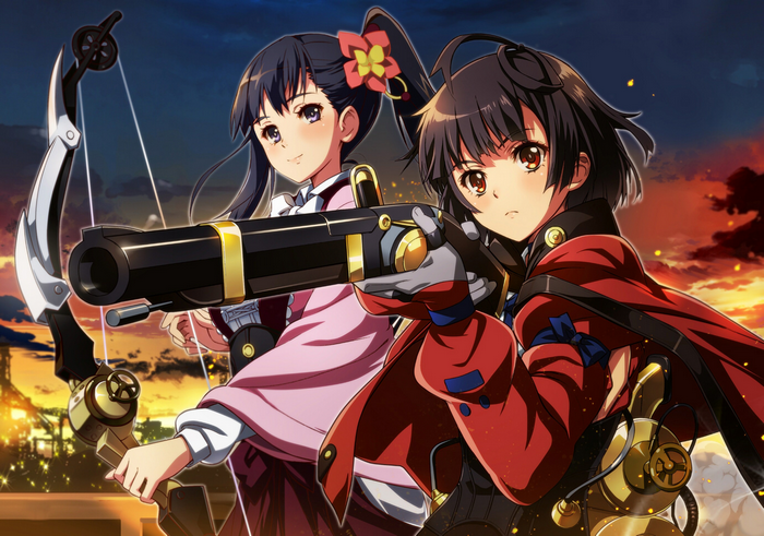 Mumei from Kabaneri of the Iron Fortress with a gun and bow