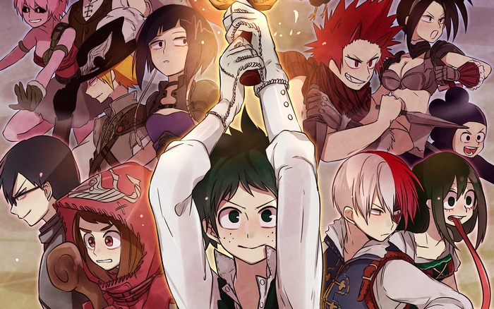 My Hero Academia characters in fantasy outfits