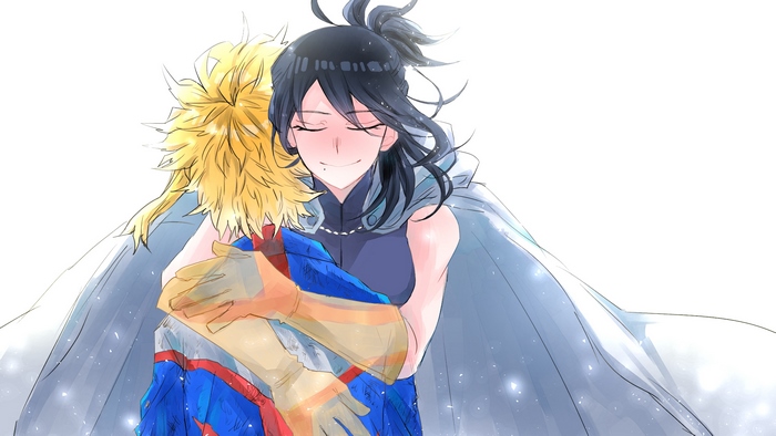 Nana Shimura and Toshinori Yagi from My Hero Academia
