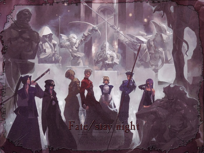 Fate/stay night characters and statues